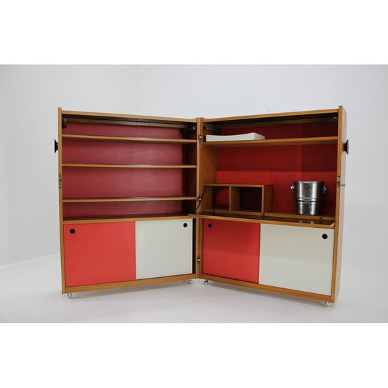 Image 1 of Meuble de bar pliant vintage en teck par Johannes Andersen, Danemark années 1960