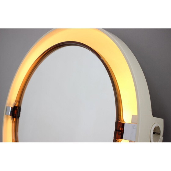 Image 1 of Miroir rétro-éclairé vintage par Allibert, Italie 1970