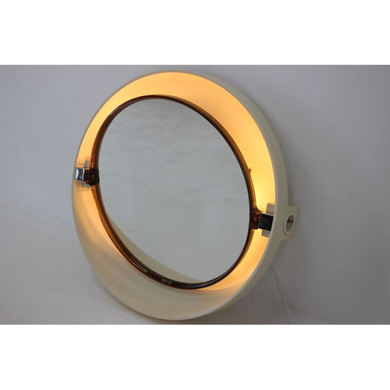Image 1 of Miroir rétro-éclairé vintage par Allibert, Italie 1970