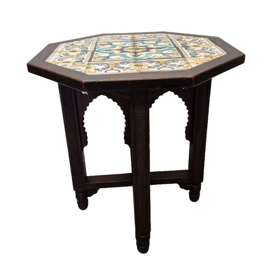 Image 1 of Table d'appoint vintage du sud de l'Europe à plateau carrelé 2Th Half 20S