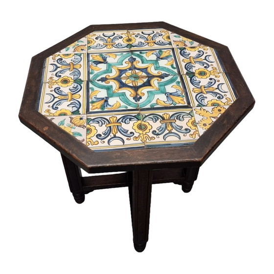 Image 1 of Table d'appoint vintage du sud de l'Europe à plateau carrelé 2Th Half 20S