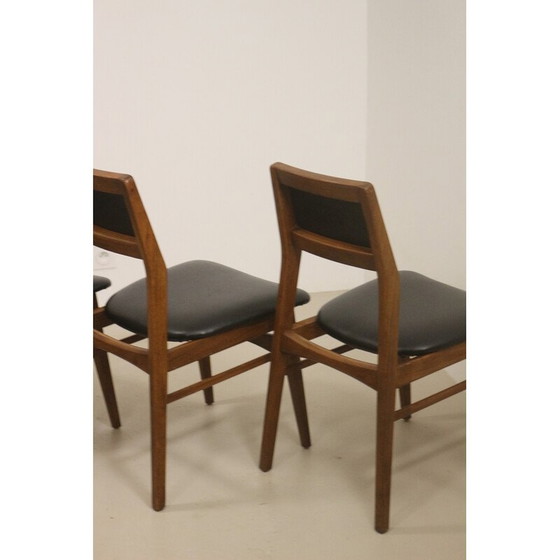 Image 1 of Set of 4 vintage walnut dining chairs by Foster McDavid, 1970