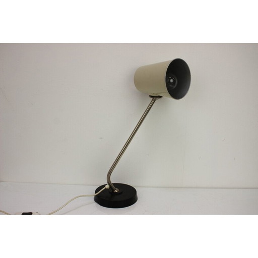 Lampe de table vintage en métal et chrome, Tchécoslovaquie 1960