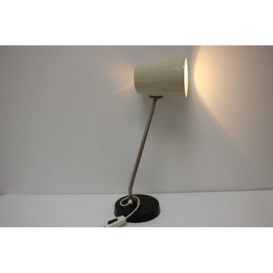 Image 1 of Lampe de table vintage en métal et chrome, Tchécoslovaquie 1960
