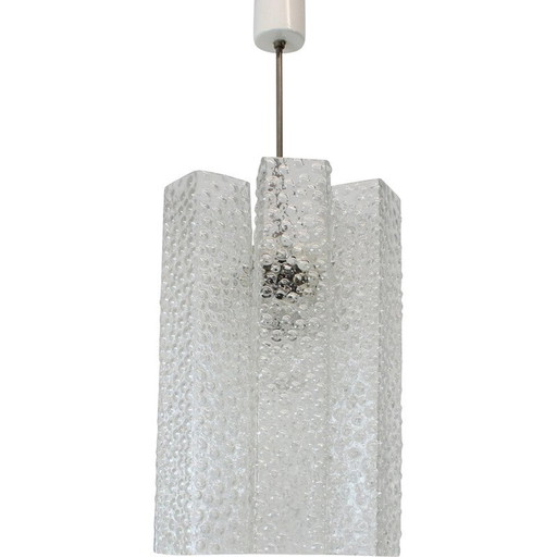 Lustre en verre du milieu du siècle par Kamenicky Senov, 1970