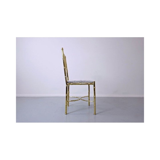 Image 1 of Ensemble de 10 chaises vintage en laiton 1940