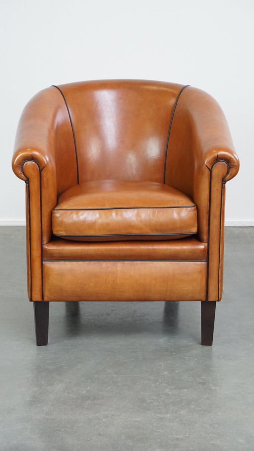 Fauteuil club en peau de mouton