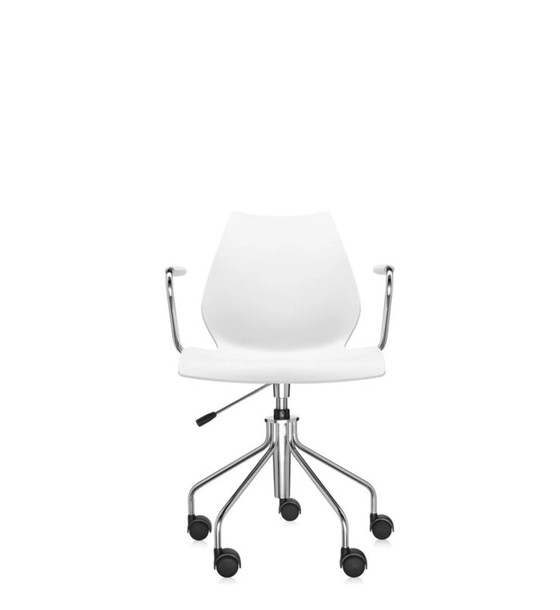 Image 1 of Chaise De Bureau - Vico Magistretti - Kartell Italie - 1996  La Chaise De Bureau Avec Accoudoirs Maui A Été Conçue Par Vico Magi