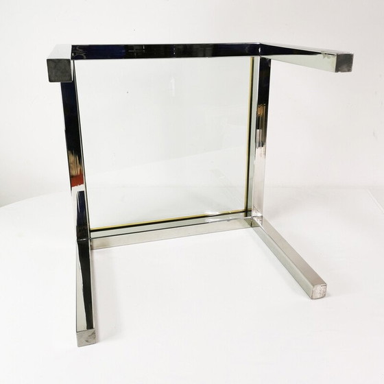 Image 1 of Table basse vintage Flaminia en métal chromé et laiton, Italie 1970