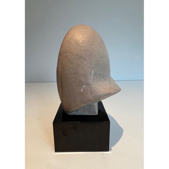 Image 1 of Sculpture vintage en terre cuite représentant un visage de femme, 1980