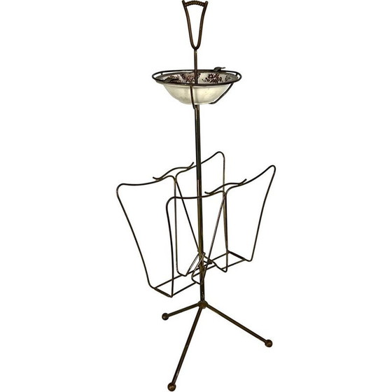 Image 1 of Porte-revues vintage en laiton, Italie 1950s