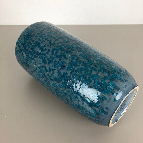 Image 1 of Grand vase vintage Pottery Super Fat Lava Multi-Color par Scheurich 1970