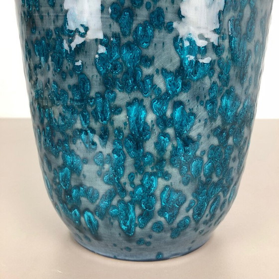 Image 1 of Grand vase vintage Pottery Super Fat Lava Multi-Color par Scheurich 1970