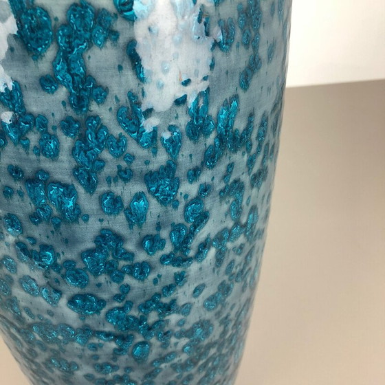 Image 1 of Grand vase vintage Pottery Super Fat Lava Multi-Color par Scheurich 1970