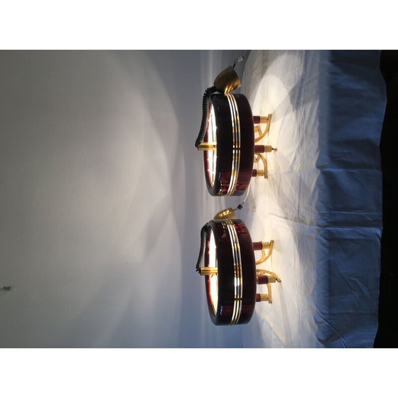 Image 1 of Lampe suspendue vintage en aluminium, 1970