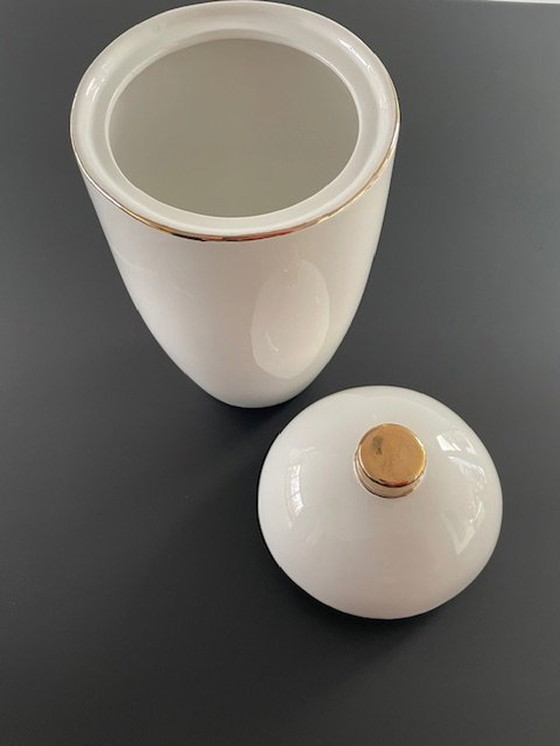 Image 1 of 2X Pot Saturn Hush Living Céramique Blanche (Grand & Petit Modèle)