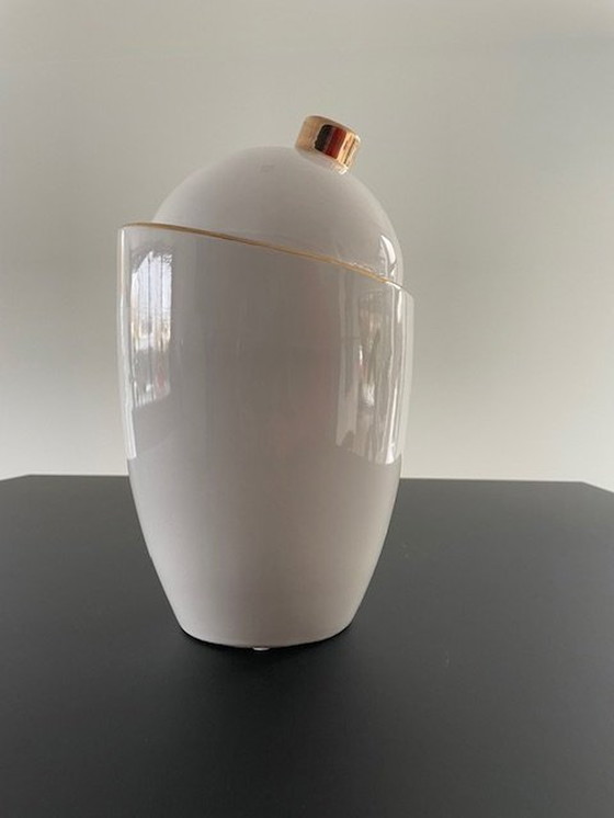 Image 1 of 2X Pot Saturn Hush Living Céramique Blanche (Grand & Petit Modèle)