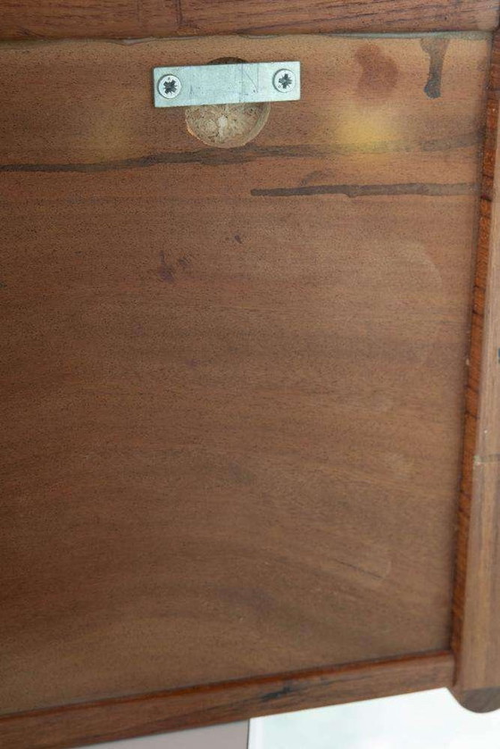 Image 1 of Ensemble mural en teck du milieu du siècle, console minimaliste de Kai Kristiansen