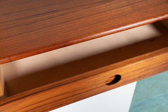 Image 1 of Ensemble mural en teck du milieu du siècle, console minimaliste de Kai Kristiansen