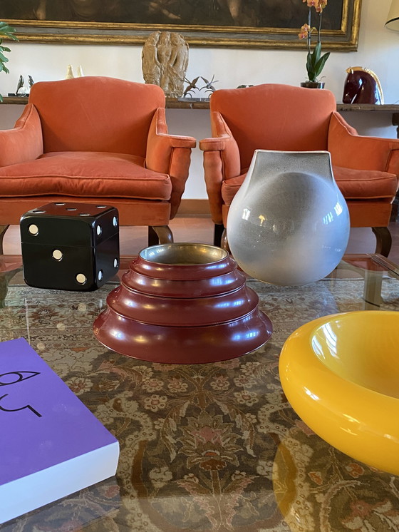 Image 1 of Vide-poches en laiton empilés en forme de pagode, Angelo Mangiarotti Italie 1970S