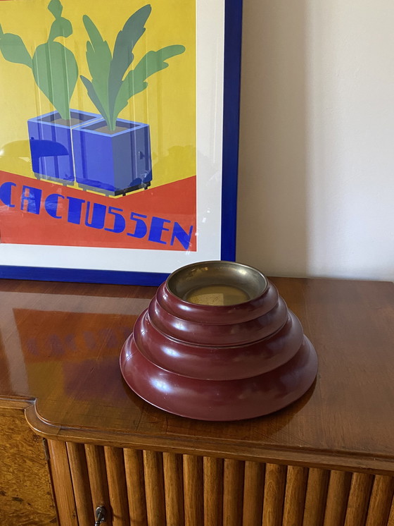 Image 1 of Vide-poches en laiton empilés en forme de pagode, Angelo Mangiarotti Italie 1970S