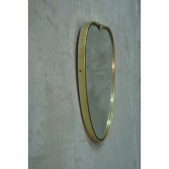 Image 1 of Miroir vintage en aluminium en forme de cœur, Italie 1960