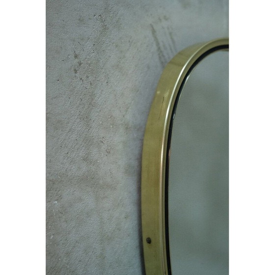 Image 1 of Miroir vintage en aluminium en forme de cœur, Italie 1960