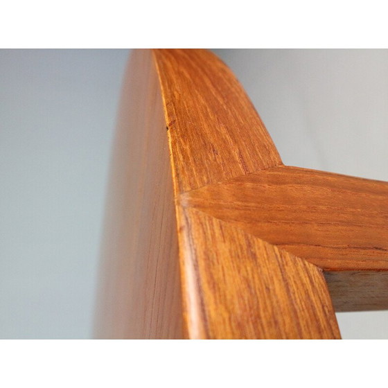 Image 1 of Table basse ronde vintage en teck par Severin Hansen pour Haslev Mobelfabrik