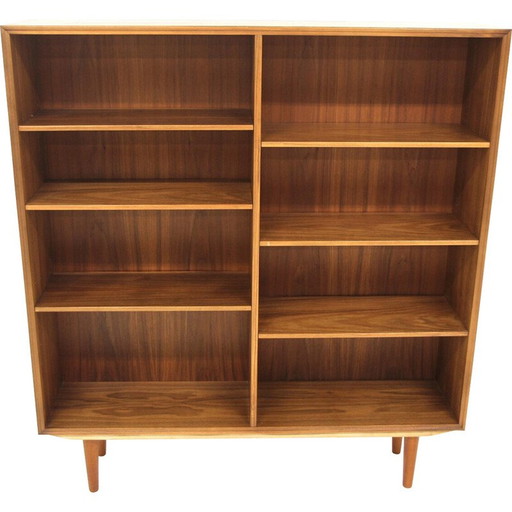 Bibliothèque vintage en noyer, Suède 1960