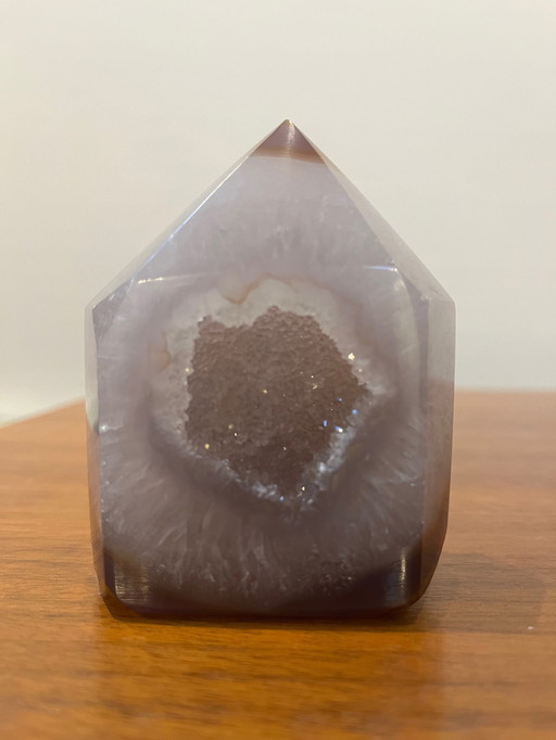 Tour d'agate brésilienne Druzy Banded Agate Tower