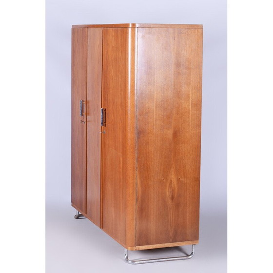 Image 1 of Armoire Bauhaus vintage en bois de chêne, Tchécoslovaquie, années 1930
