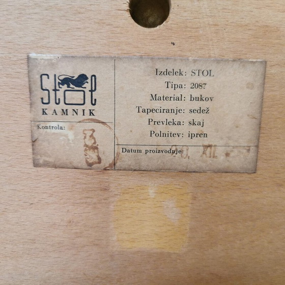 Image 1 of Chaises vintage en hêtre modèle 2087 par Branko Uršič pour Stol, Slovénie 1963
