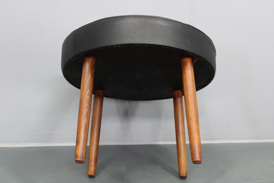 Image 1 of Tabouret danois en cuir des années 1960