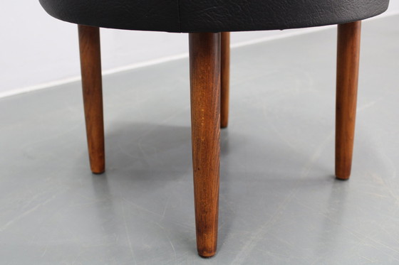 Image 1 of Tabouret danois en cuir des années 1960