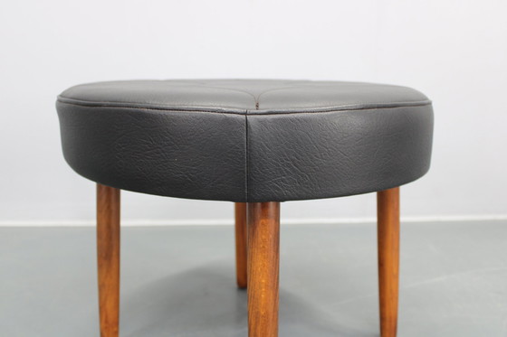 Image 1 of Tabouret danois en cuir des années 1960