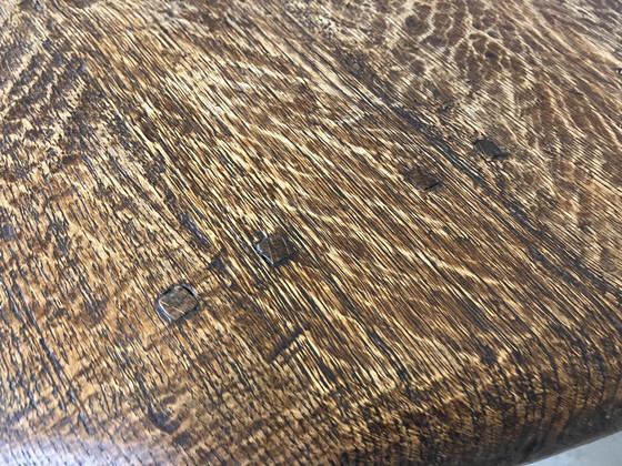 Image 1 of Table basse rustique en chêne brutaliste