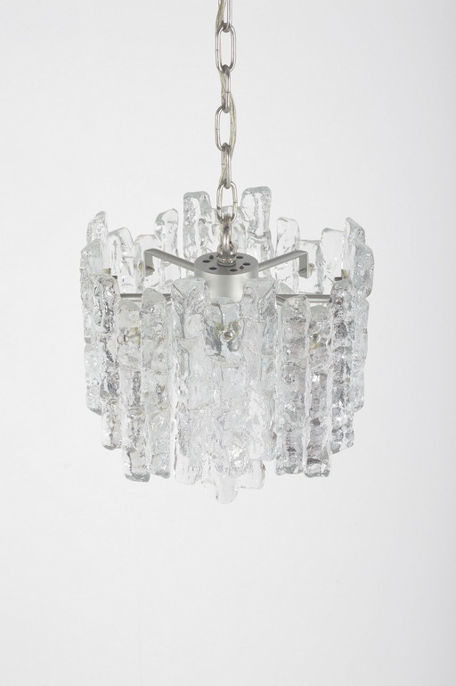 Lustre avec "verre de glace" par Kalmar Franks, 1960s