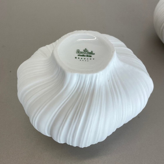 Image 1 of Paire de vases Op Art vintage par Martin Freyer pour Rosenthal, Allemagne, années 1970