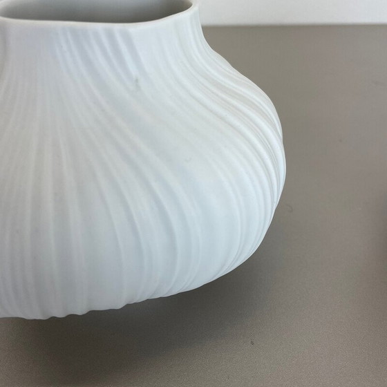 Image 1 of Paire de vases Op Art vintage par Martin Freyer pour Rosenthal, Allemagne, années 1970