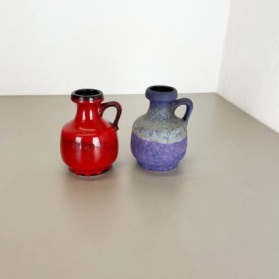Image 1 of Paire de vases en terre cuite "Purple-Red" de Jopeko, Allemagne, années 1970