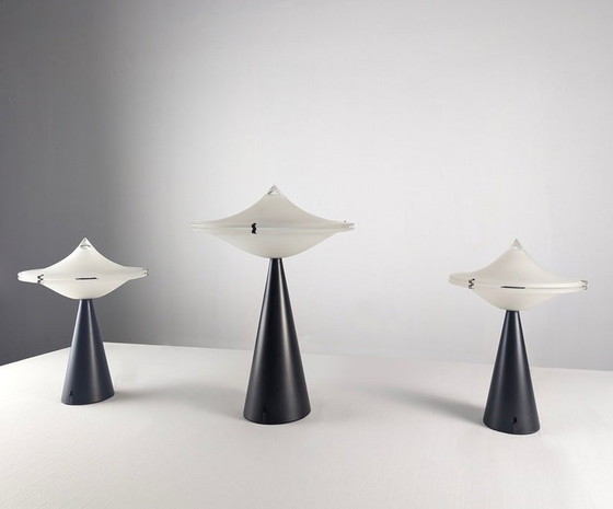 Image 1 of 3X Lampes de table par Cesaro L. pour Tre Ci/Luce, Italie 1970S