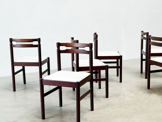 Image 1 of Ensemble de six chaises de salle à manger en bois de rose