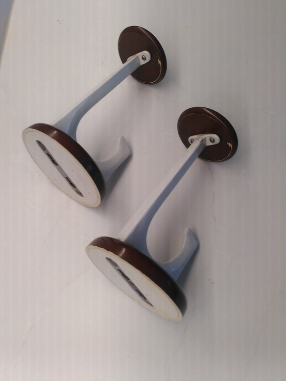 Image 1 of Schoenberg Vintage Crochet mural | Crochet à vêtements | Porte-manteau