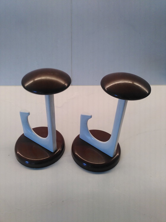 Image 1 of Schoenberg Vintage Crochet mural | Crochet à vêtements | Porte-manteau