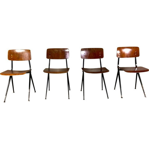 Ensemble de 4 chaises vintage par Ynske Kooistra pour Marko Holland, Pays-Bas 1960