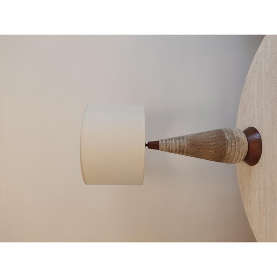 Image 1 of Lampe vintage en céramique et bois, Danemark