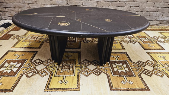 Image 1 of Table Basse Brutaliste En Pierre D'Ardoise Dans,Le Goût Paul Kingma