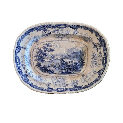 Ancien plat de service en porcelaine anglaise Ca. 1830