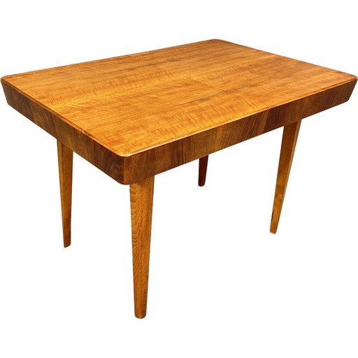 Table de salle à manger réglable en noyer par Setona, Tchécoslovaquie 1950