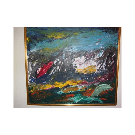 Image 1 of Peinture à l'huile vintage de Bengt Lindstrom